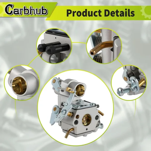 Miniatura 5 de Carbhub Carburador para Poulan P3314 P3416 P3816 P4018 PP3416 PP3516 PP3816 PP4018 PPB3416 PPB4018 PPB4218 42cc Motosierra de Gas de Potencia