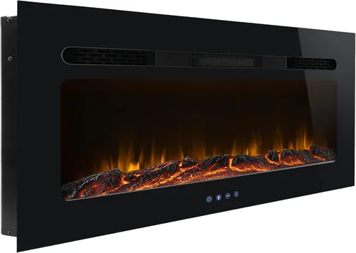 Miniatura 11 de RecPro Chimenea de RV Chimenea eléctrica empotrada Vidrio con vista de tronco Incluye control remoto (26 pulgadas de ancho)