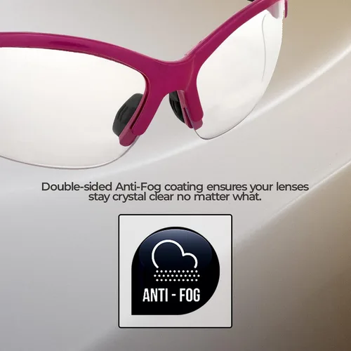 Miniatura 3 de Global Vision Gafas de seguridad Marco rosa/Lentes transparentes