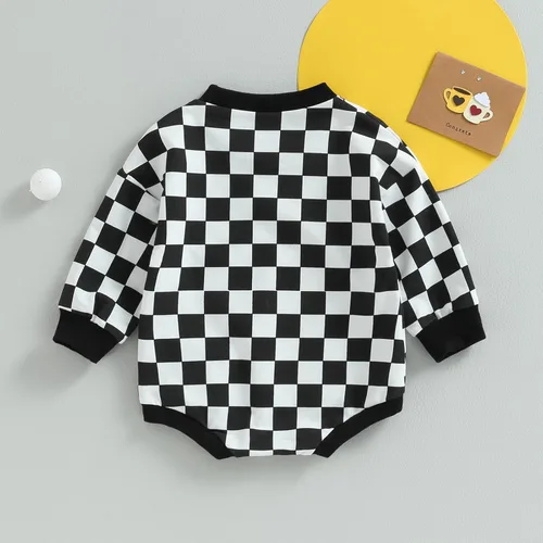 Miniatura 25 de Karuedoo Sudadera a cuadros para bebé niño y niña, mameluco de gran tamaño, manga larga, con burbujas, ropa neutra para otoño