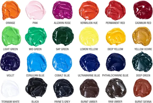 Miniatura 3 de RoseArt Pintura al óleo de alta calidad, juego de 24 colores, pinturas al óleo pigmentadas de máxima resistencia para artistas casuales a