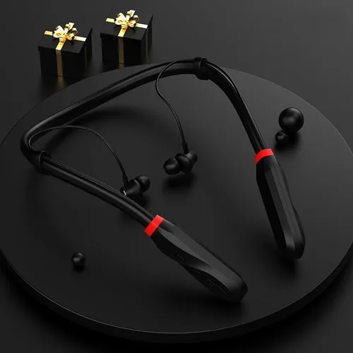 Neckband - Auriculares Bluetooth inalámbricos deportivos alrededor del cuello, sonido estéreo de alta fidelidad de 360°, 100 horas de reproducción,