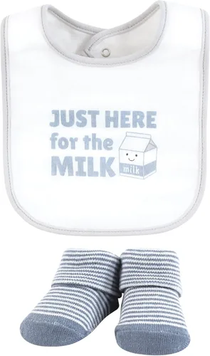 Miniatura 106 de Hudson Baby Conjunto de babero y calcetines unisex de algodón para bebé