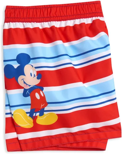 Miniatura 6 de Disney Conjunto de traje de baño y camiseta de Mickey Mouse para niños pequeños, Azul-Blanco
