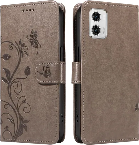 Miniatura 169 de Funda para Motorola Moto E22/E22i, piel sintética, con tarjetero y correa para la muñeca, a prueba de golpes, funda magnética para Motorola Moto Rojo