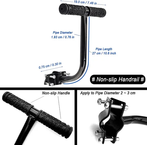 Miniatura 3 de Kit de asiento infantil para bicicleta, incluye cojín de asiento trasero de bicicleta con respaldo de ciclismo de seguridad + reposabrazos de 01