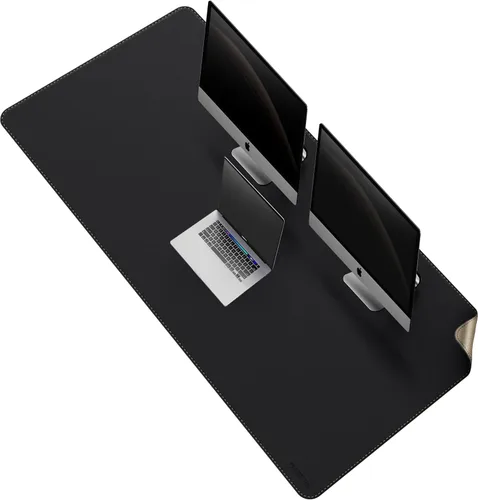 Miniatura 20 de MAIDERN Cubierta de mesa estrecha de 39.4" x 7.9", tapete reversible de cuero y corcho para mesa consola, protector de mesa largo y delgado