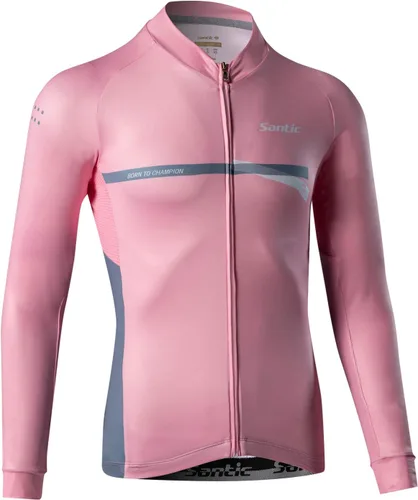 Miniatura 36 de Santic - Camiseta de ciclismo para hombre, manga larga, reflejante, cremallera completa, con bolsillos