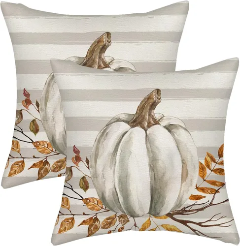 Miniatura 75 de AGAYNA Juego de 2 fundas de almohada decorativas con diseño de acuarela verde salvia para árbol de Navidad de 16 x 16 pulgadas, para sofá, invierno