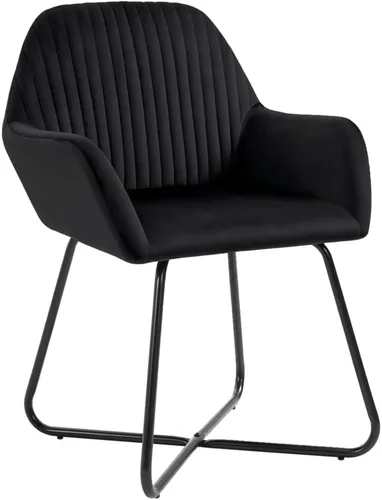 Miniatura 3 de Dining Chairs Set of 2, Black Velvet Upholstered Kitchen Chairs, Modern Design for Dining Room, Comfortable Seating, Easy Assembly