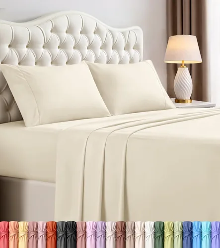 Miniatura 43 de Juego de sábanas King de Utopia Bedding – 4 piezas de sábanas para cama tamaño King, microfibra suave y transpirable, incluye 1 sábana bajera, 1