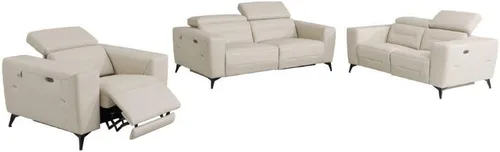 Miniatura 17 de BlackJack Furniture Ferrara - Sofá reclinable de cuero italiano de grano superior con puertos USB para cargar dispositivos, reposacabezas ajustables