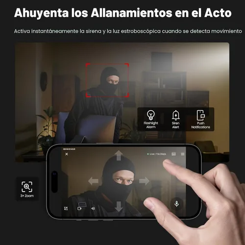 Miniatura 8 de Kiwibit Cámara de seguridad 2K interior/exterior, cámara para mascotas, monitor de bebé, montaje magnético, detección de IA, visión nocturna a Blanco