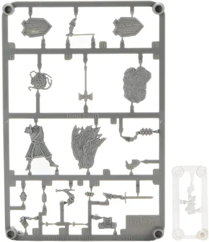 Miniatura 3 de WizKids D&D Frameworks: Human Fighter Male - Sin pintar y sin ensamblar
