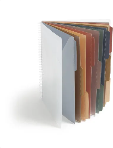 Smead Organizador de Proyectos, Suministros de Oficina, 24 Bolsillos, Cubierta Transparente con Pestañas Assortidas y Brillantes, Organizador de
