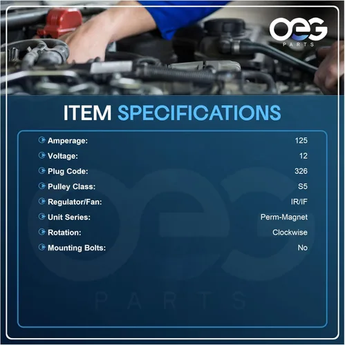 Miniatura 3 de Piezas OEG Nuevo Alternador Compatible con Chevrolet Chevy Cobalt 2.2L 2.4L 2008-2010, Malibu 2.4L 2008-2012, Pontiac G5 2.2L 2.4L 08-10, Saturn