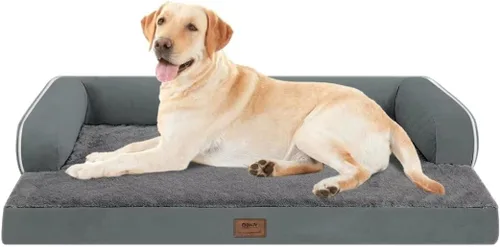 Miniatura 134 de Cama ortopédica impermeable para perros pequeños, cama para perros de tamaño mediano, cómoda cama para mascotas y gatos con lados, funda extraíble