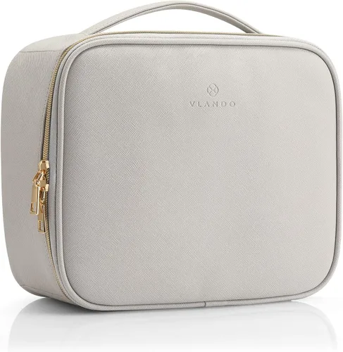 Miniatura 12 de Vlando - Bolsa de maquillaje de viaje, organizador de bolsa de maquillaje, ideas de regalo para mujeres y niñas, bolsa de almacenamiento
