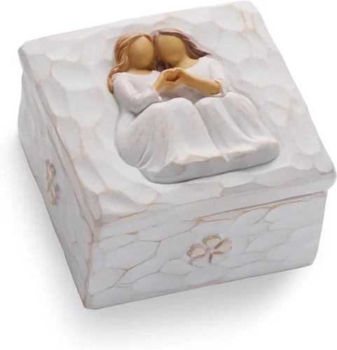 Regalos de cumpleaños para mejores amigas, regalos de amistad para mujeres, Forever Friends, caja de recuerdo esculpida pintada a mano