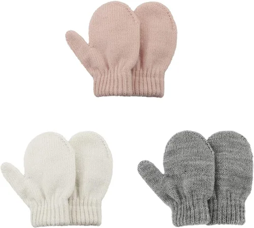 Century Star Guantes cálidos de invierno para niños pequeños, guantes elásticos mágicos para niños y niñas, tejido suave para bebé