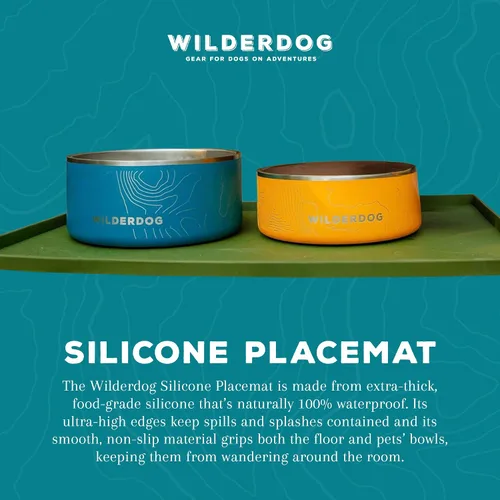 Miniatura 3 de Wilderdog Mantel individual de silicona para mascotas fabricado con cono de silicona 100% de grado alimenticio, sin BPA, PVC y ftalatos. No tóxico