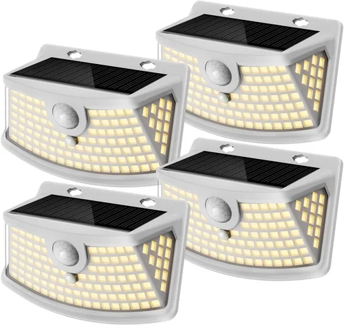 Miniatura 14 de Aootek Luces solares con sensor de movimiento, 120 luces LED con reflector de luces, gran angular de 270°, impermeable IP65, luces de paso