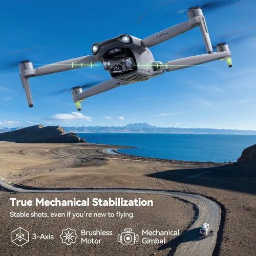 Miniatura 10 de Ruko F11PRO 2 Drone con cámara 6K para adultos, estabilizador de cardán de 3 ejes, 2 baterías para tiempo de vuelo de 70 minutos, transmisión
