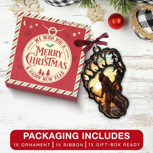 Miniatura 5 de Adorno de Pie Grande: regalo perfecto para Navidad, tesoros únicos de pie grande para exhibición de árbol de Navidad, atractivo adorno de Sasquatch