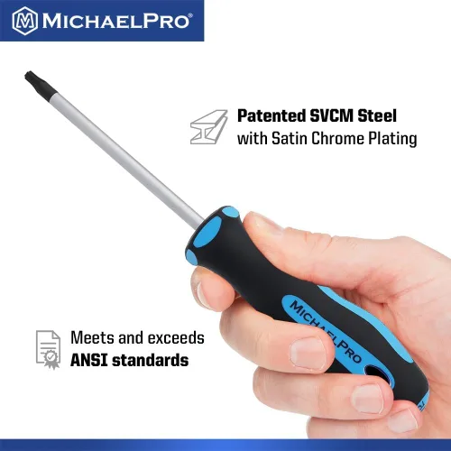 Miniatura 3 de MichaelPro Juego de destornilladores Torx de 7 piezas con mango ergonómico de doble material T10, T15, T20, T25, T27, T30, T40, puntas magnéticas