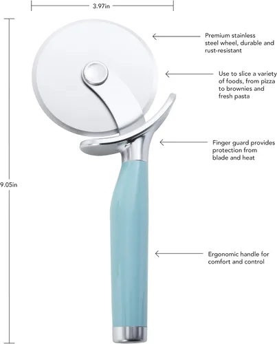 Miniatura 3 de KitchenAid Rueda de Pizza Clásica con Cuchilla Afilada para Cortar Cortezas, Pasteles y Más, Protector de Dedos Integrado para Seguridad y Agarre