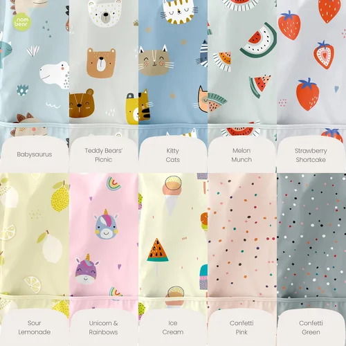 Miniatura 9 de Baberos impermeables para comer (niño o niña de 6 a 24 meses) – Babero de manga larga para bebé destete 02 - Picnic de Ositos de Peluche (1 Pack)