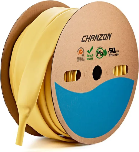 Miniatura 25 de Chanzon - Tubo termorretráctil de relación 3:1, 1-1/4" (30mm), grado marino, con revestimiento adhesivo impermeable, rollo de 4 pies