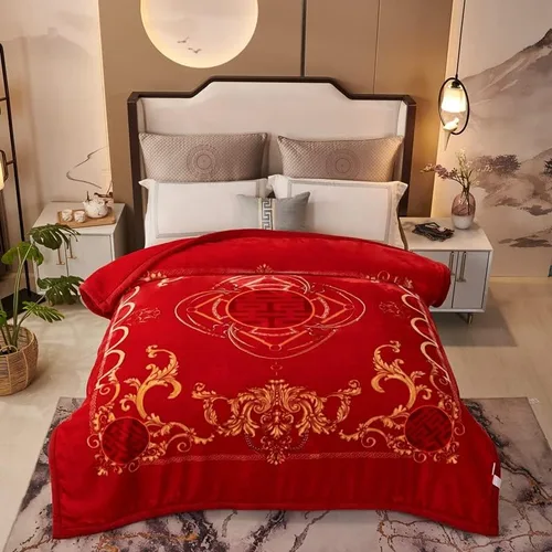 Miniatura 11 de LGYKUMEG Manta coreana de forro polar grueso de doble capa, tamaño Queen de 9 libras, 2 capas reversible, ultra suave, sedosa felpa cálida para sofá