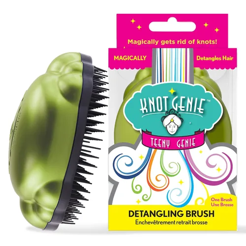 Miniatura 8 de Knot Genie Teeny - Cepillo desenredante para niños (sueño de aguamarina), cepillo desenredante perfecto para cabello rizado, separa suavemente