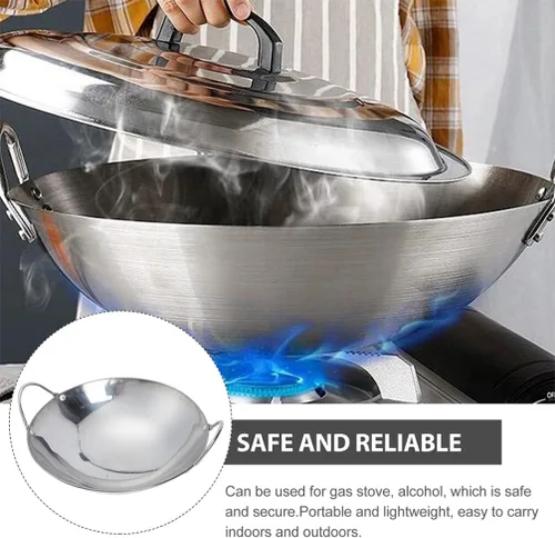 Miniatura 7 de Luxshiny Sartén de metal Inducción Olla Caliente Doble Cocina Mango Hogar Cocina Esencial