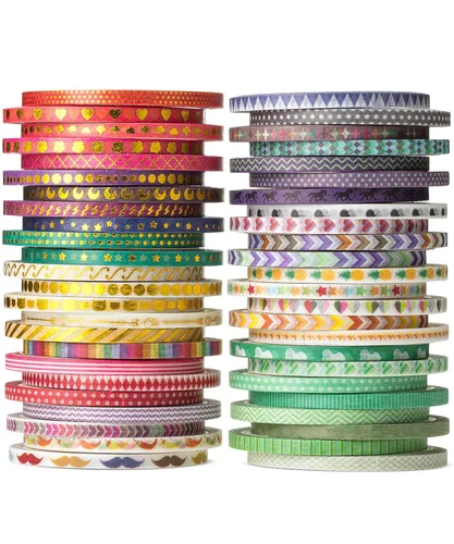 Miniatura 30 de Mr. Pen - Juego de cintas Washi de cuadrícula, 7 rollos, 0.6 pulgadas, cinta washi para diario, cinta decorativa, cinta de diario, cinta
