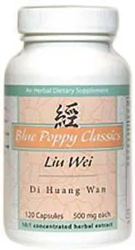 Liu Wei Di Huang Wan (120 cápsulas, 500 mg cada una) - Blue Poppy