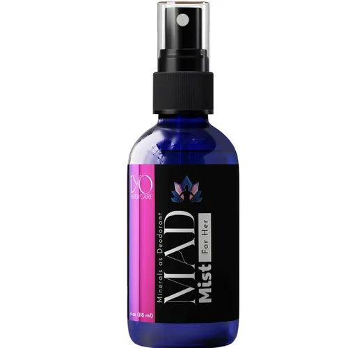 Desodorante de sal mineral natural para mujer, fórmula de 3 ingredientes, sin clorhidrato de aluminio, sin bicarbonato de sodio, piel sensible, todo