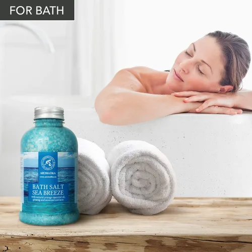 Miniatura 5 de Bath Salt Sea Breeze de 21.16 onzas con aceites esenciales naturales, naranja, ginseng y algas marinas, lo mejor para un buen sueño, relajante