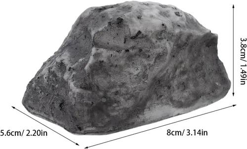 Miniatura 4 de Holibanna Ocultador de llaves de roca falsa – Ocultar una llave de repuesto – Piedra de imitación de resina realista resistente a la intemperie caja