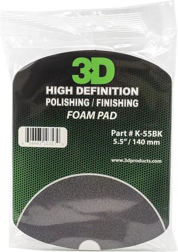 Miniatura 2 de 3D Almohadilla de corte de espuma negra de 5.5 pulgadas – Almohadilla de pulido de corte pesado para corrección de pintura Elimina remolinos