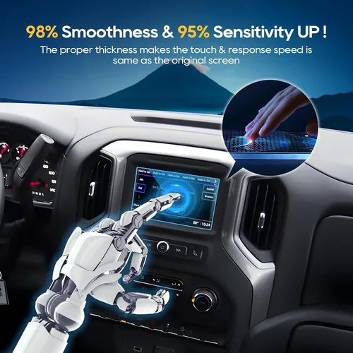 Miniatura 5 de LFOTPP SILVERADO 1500 - Protector de pantalla de navegación para automóvil LTZ MyLink de 7 pulgadas 2014-2021, [9H] de vidrio templado, pantalla