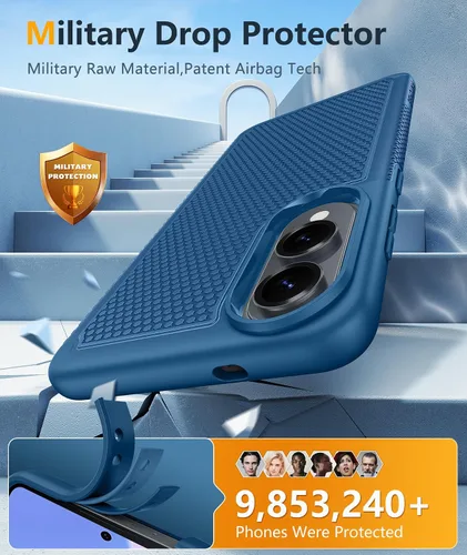 Miniatura 47 de FNTCASE Funda para iPhone 17 Pro: Fundas delgadas translúcidas de color azul claro compatibles con MagSafe, protección completa de la cámara