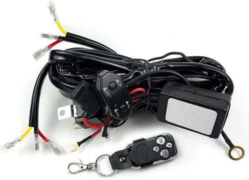 Miniatura 9 de Kit de arnés de cableado de doble color/haz alto y bajo con control remoto DC12V Máximo 300W 40A Luces LED Cable de núcleo de 14AWG Arnés