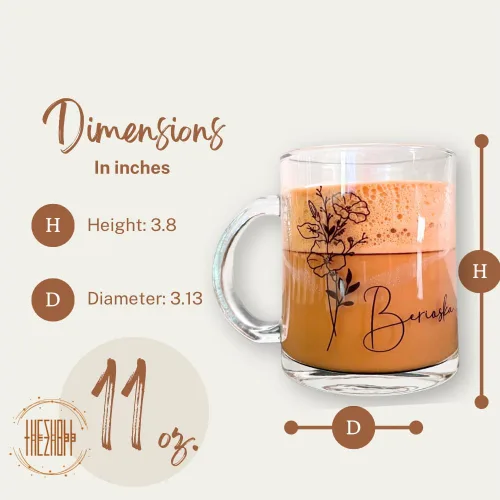 Miniatura 5 de Taza de café de vidrio personalizada, taza de café, taza de café, taza de vidrio transparente, regalos personalizados con nombre para mujeres, taza