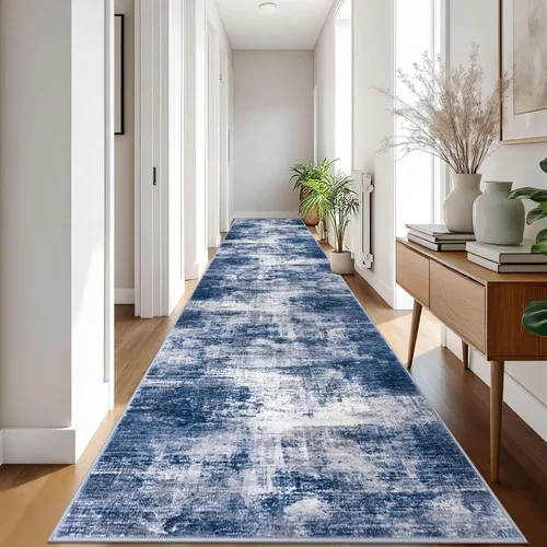 Miniatura 109 de IOHOUZE Alfombra abstracta lavable de 3 x 12 pies para pasillos, antideslizante para cocina, camino de entrada de lana sintética para interiores