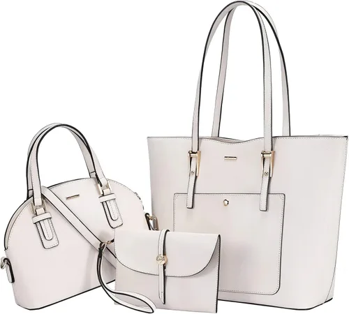Handbags for Women Fashion Tote Bags Shoulder Bag Top Handle Satchel Purse Set 3pcs