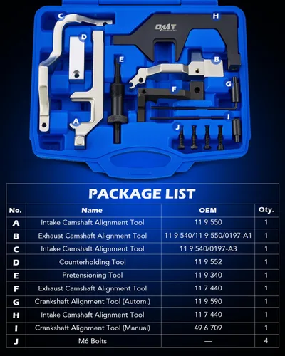 Miniatura 6 de Orion Motor Tech Kit de herramientas de sujeción de árbol de levas compatible con BMW Mini Cooper Clubman N12 N13 N14 N16 N18 EP3 EP6 1.4L 1.6L