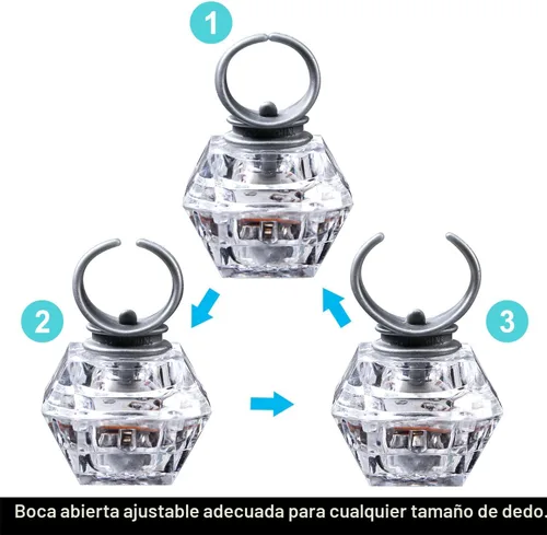 Miniatura 2 de Konsait Anillos con Luz LED Intermitente Regalos para Despedida de Soltera Juguetes que Brillan en la Oscuridad Suministros para Fiestas Anillos