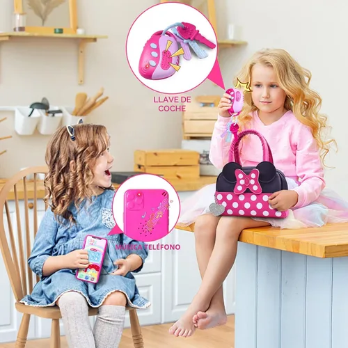 Miniatura 5 de Kaodezhu Juego de monedero de simulación para niñas pequeñas, juego de simulación, juguetes de maquillaje para niños de 3, 4, 5, 6 años, bolso
